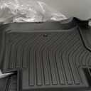 GINOWY-Floor Mats for Buick Enclave 2018-2024, TPE All Weather Mats Enclave with 2nd Row Bucket Seats, Non-Slip Waterproof Winter Enclave Floor Liners Accessories, Black