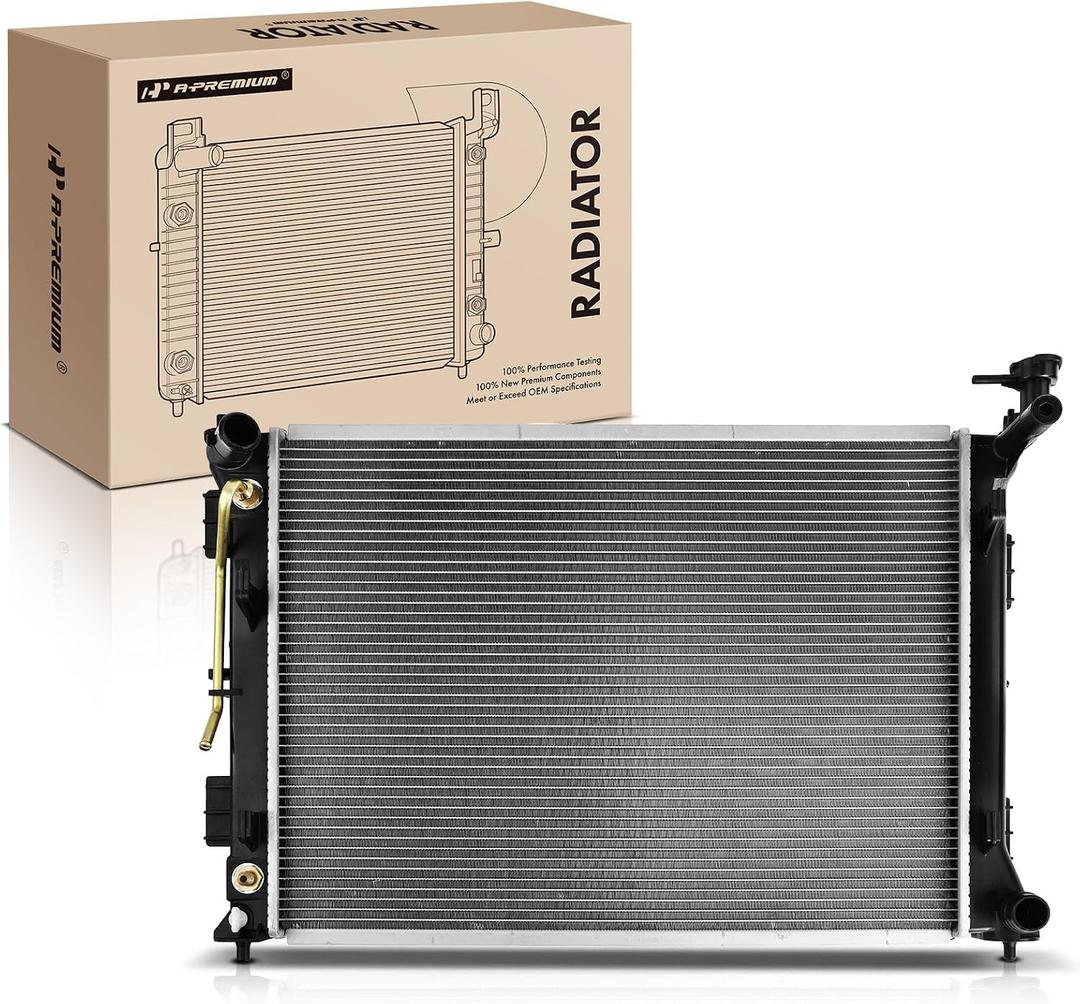 A-Premium Engine Coolant Radiator Assembly with Transmission Oil Cooler Compatible with Kia Optima 2016 2017 2018 2019 2020 L4 2.4L, Automatic Transmission, Replace# 25310C1100, 25310C1150