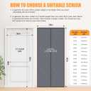 Magnetic Thermal Insulated Door Curtain, Fits Door Size 36" x 80", Center Opening, Durable Oxford Cloth&Thicken Polyester Fiber, Weighted Bottom,Temporary Door Thermal Curtains (Gray)