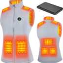 KOVNLO Heated Vest Women with Battery Pack Included, Smart Electric Lightweight Heated Jacket, M