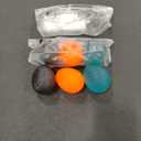 Peradix Hand Grip Strength Trainer, Stress Relief Ball, Wrist Rehab Therapy Hand Grip Equipment Ball Squishy Tools - Set of 3 Finger Resistance Exercise Squeezer (Standard Size - Orange Green Black)