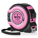 Pink Tape Measure Gift for Wife, 25ft Best Wife Ever Sewing Tape Measure, Wedding Anniversary Birthday Gifts from Husband, Quilting Crafting Tool for Women