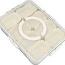 SIXRUN Condiment Serving Tray, Divided Serving Tray 8 Compartments Multifunctional Airtight Plastic Seasoning Platter with Lid and Handle for Home Picnic, SIXRUN5qo1tggp42