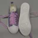HugRain Little Girls Kids Classic Sparkle Low Top Lace Up Sneakers Walking Shoes, Size 1 Big Kid