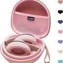 Headphone Case Compatible with Glynzak/ BERIBES/ TOZO/ KVIDIO/ Beats/ Soundcore Anker/ JBL Noise Cancelling Over-Ear Headphones, Rose Gold