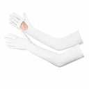 2 Pairs UV Protection Gloves Full Arm Sunblock Gloves with Ventilation Holes, Summer Sun Protection Gloves for Driving  (White)