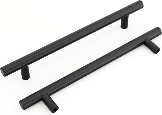homdiy 40 Pack Black Cabinet Pulls Kitchen Cabinet Handles Black Cupboard Handles 7-1/2in(192mm) Hole Centers Stainless Steel