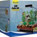 Tetra 3 Gallon Fish Tank, Aquarium Starter Kit with Pedestal Base, LED Light and Filter, For small tropical fish, guppies, goldfish, or betta