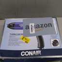 Conair Hair Dryer, 1875W Turbo Blow Dryer with Tourmaline Coating and Ionic Conditioning, Includes Diffuser and Concentrator Attachments, 2 Heat & 2 Speed Settings, Blue/Black (3 Piece Set)