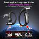 AI Translation Earbuds Real Time 144 Languages, 2026 Ultra-Light Multi-Language Translator Earbuds, Audifonos Traductores Ingls Espaol Translating Headphones for Meeting Learning Travel Business