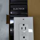 ELECTECK 5 Pack GFCI Outlets 15 Amp, Non-Tamper Resistant, Decor GFI Receptacles with LED Indicator, Ground Fault Circuit Interrupter, Wallplate Included, ETL Listed, White