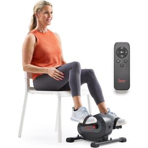 Sunny Health & Fitness Smart Motorized Mini Exercise Bike, Dual Function Portable Under-Desk Pedal Trainer for Low-Impact Cardio Home Workout, Free SunnyFit App Connection SF-B024041