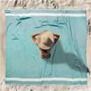 Oversized Turkish Beach Towel Blanket XXL Cotton Sandproof Towels Boho Woven Extra Large Big Sand Free Giant Throw Blankets Huge Quilt XL Picnic Camping Necessities Cloud For Adult Gifts Teal, 88"L x 82"W