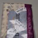 Jinchan Katy Linen Floral Kitchen Curtains 30 Inches Length Stripe Cafe Curtains Farmhouse Cottagecore Tier Small Window Drapes for Living Room Light Filtering Rod Pocket 2 Panels Blue on Linen