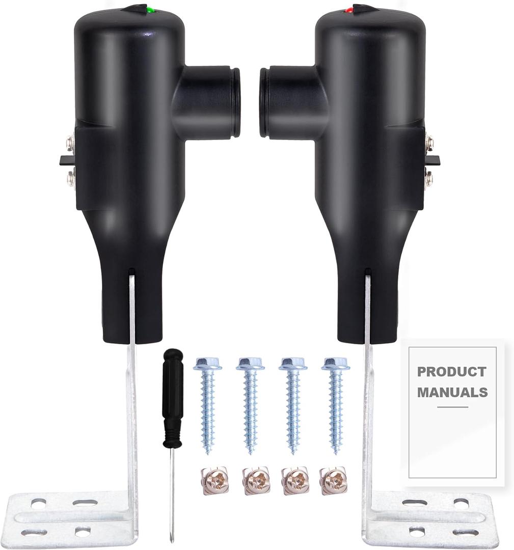 Garage Door Sensors for Genie/Overhead, GSTB-R STB-BL Safety Sensors Compatible with Genie/Overhead Garage Door Opener Made After 1993,Includes Sender & Receiver