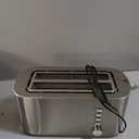 Elite Gourmet ECT4123X Long Slot 4 Slice Toaster, Extra Wide 1.5" and 5.1" Deep Slots, Bagel, Defrost & Cancel Functions, 6 Toast Shade Settings, Fits Bagels, Waffles, Artisan Breads, Stainless Steel