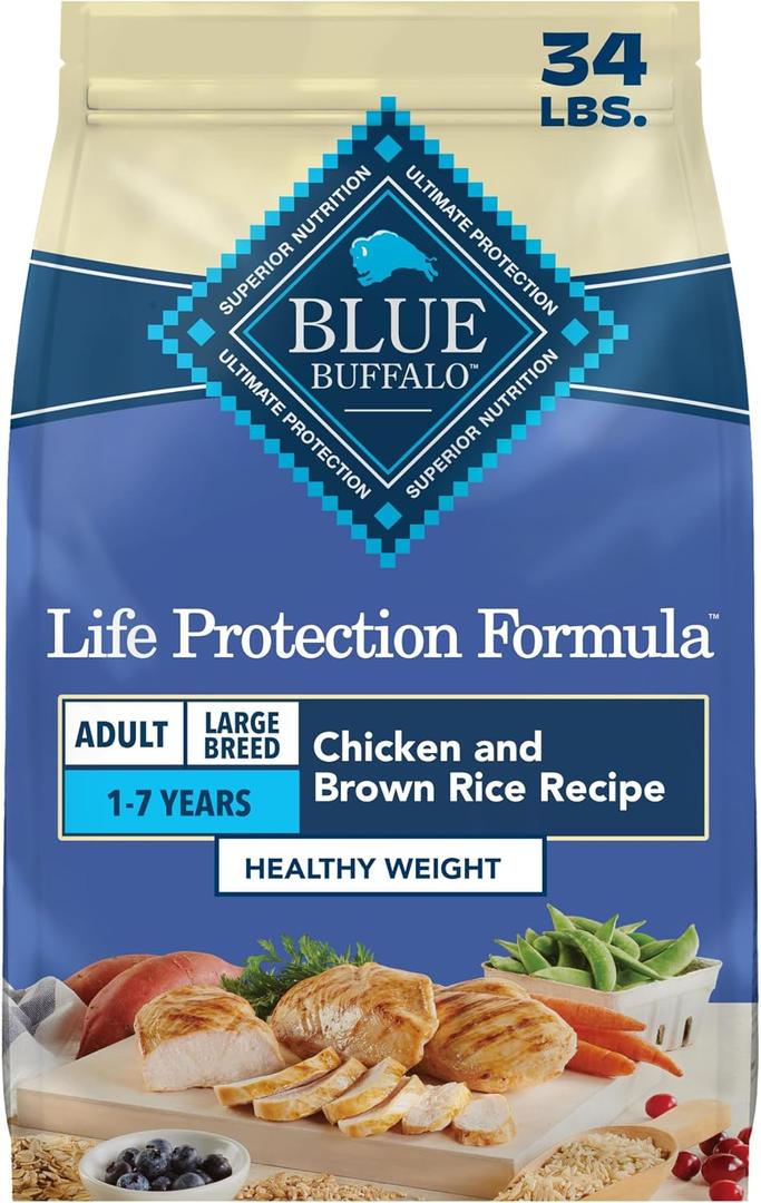Blue Buffalo Life Protection Formula Healthy Weight Large Dog Food, 34 lb (EXP 03/24/27)