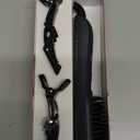 LANDOT Mini Hair Straightener Brush - Ionic Heated Straightening Brush for Frizz-Free & Smooth Styling, Compact Lightweight Dual Voltage Travel Flat Iron Comb, Black