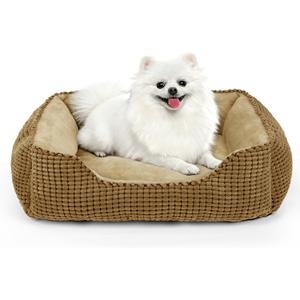 MIXJOY Dog Beds for Medium Dogs Washable, Rectangle Pet Bed Medium Size Dog, Orthopedic Sleeping Pet Sofa Bed, Soft Calming Cat Beds for Indoor Cats, Anti-Slip Bottom with Multiple Size