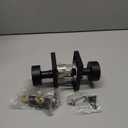 Mega Handles Laura Privacy Door Knobs - 1 Pack Reversible Interior Matte Black Door Knob, Heavy Duty Bed and Bath Door Knobs with Privacy Lock, Fits All Standard Door Sizes - Matte Black