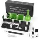 Godora Glass Bottle Cutter, Upgraded Glass Cutter for Bottles & Glass Cutter Bundle - DIY Machine for Cutting Wine, Beer or Soda Round Bottles & Mason Jars, Perfect Score Bottle Cutter