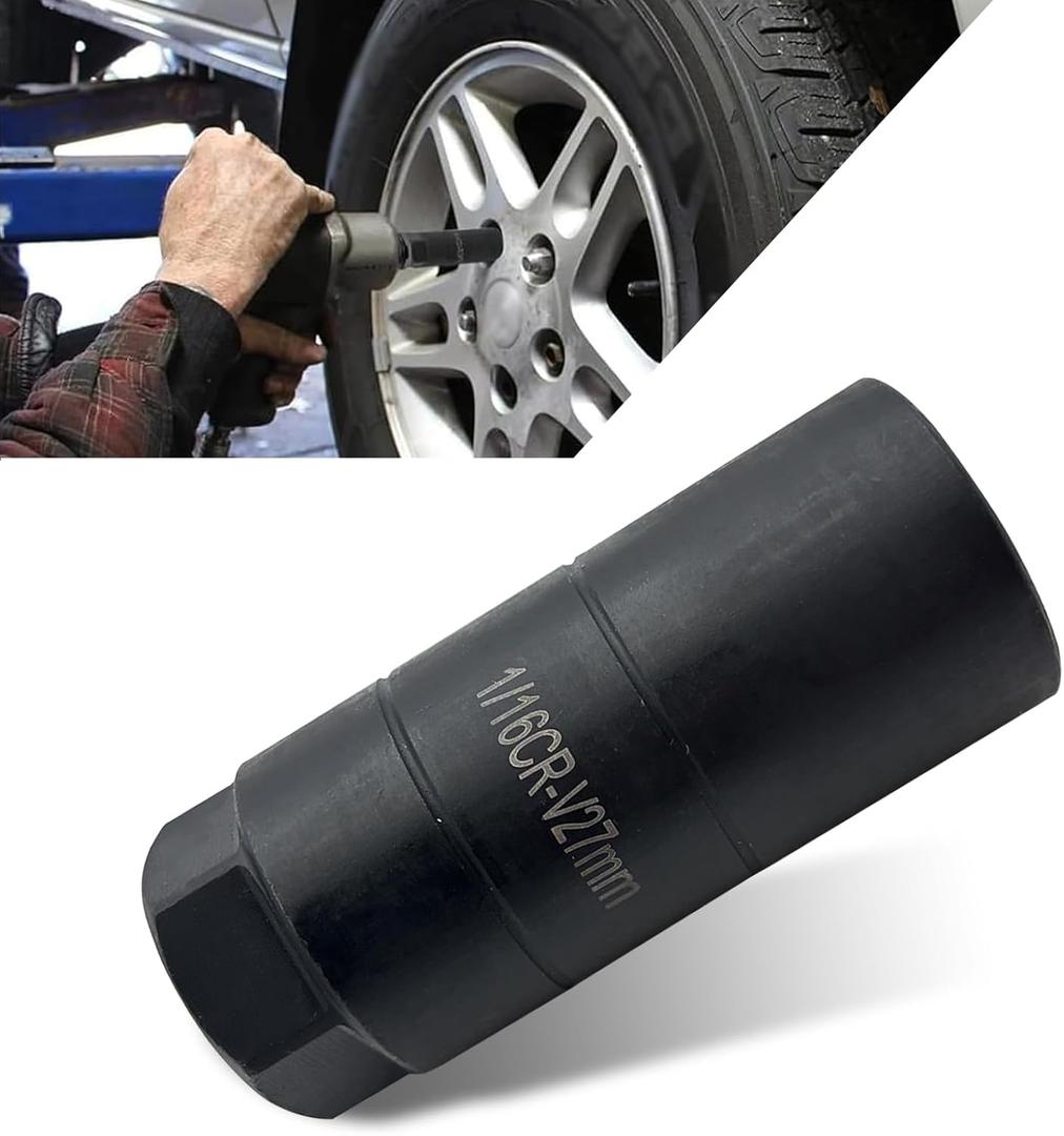 1 PC Car Oil Pressure Sensor Switch Sleeve, 3/8" Driver 45# Steel Anti-slip Hexagonal Design Oil Pressure Sending Socket, Universal Automotive Anti-theft Key Sleeve Accessorie (Black)