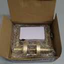 Contemporary Alloy Door Locks Matte Black Finish Complete Entry Handle Set Quick Installation Internal Button Locks Secure Home Door Handle (Gold)