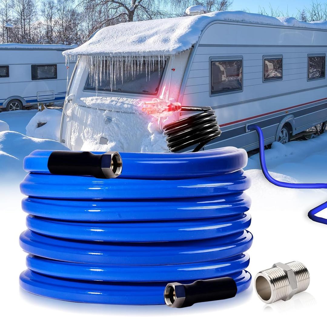 Yurnomy 15FT Heated Water Hose for RV, Rv Heating Water Hose, -45 ℉ Antifreeze Heated Drinking Garden Water Pipe, Rv Accessories for Camper