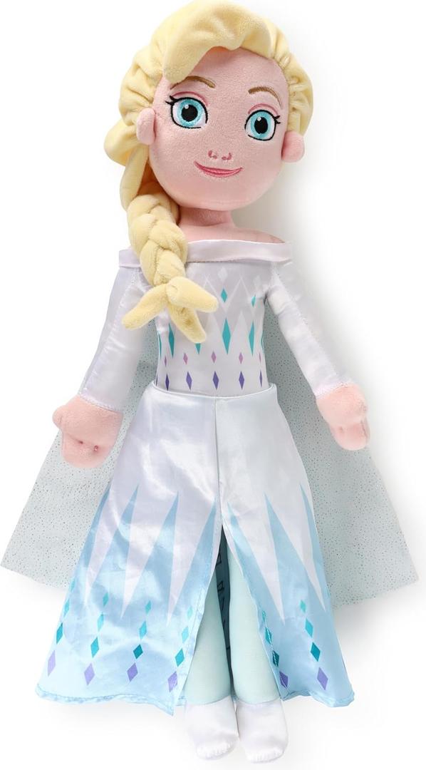 Jay Franco Kids Plush Pillow Buddy - 21 Inches Ultra-Soft Stuffed Plushie & Cozy Pillow, Official Licensed Product, Blue - Princess Elsa
