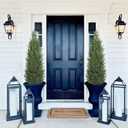Briful 4FT Artificial Cedar Topiary Trees for Outdoor Set of 2, UV Resistant Faux Cedar Plants in Pot for Front Door Porch Entryway, Indoor Outdoor Decorative Greenery, Fake Shrubs for Home Patio
