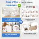 2 x 12 Pcs Bakery Boxes 6-In with Windows, Cookie Boxes White for Chocolate Covered Strawberries, Treats, Donuts, Cupcakes, and Candy Gift Giving 6x6x3 Inch