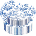 EI 60pcs Blue Plastic Plates Disposable Heavy Duty,Blue and White Floral Disposable Plates,10.25" Dinner & 7.5" Dessert Plate,Natural Fresh and Elegant Decorations for Birthdays/Tea Party/Wedding