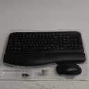 Wireless Keyboard and Mouse Combo, Ergonomic Wave Keys, Cushioned Plam Rest, Comfortable Silent Natural Typing, 2.4G Lag-Free, Full Size Keyboards Cordless Set for Multi-OS, Windows/Mac -SABLUTE (Classic Black)