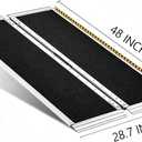Portable Wheelchair Ramp 4FT, Non-Slip Aluminum Folding Portable Ramp, Handicap Wheelchair Ramps for Home Steps, 800 LBS Capacity Wheelchair Ramp for Doorway, Homes, Threshold, Entry,Stairs
