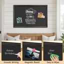 Rustic Wood Framed Chalkboard, 36" x 24" Wall-Mounted Blackboard for Kitchen, Restaurant Menu, Office & Home Dcor