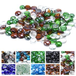 GasSaf Blended Fire Glass Beads for Outdoor Fire Pit, Fireplace, Replaces Existing Gas Logs & Lava Rocks, 3/4 Inch Glass(10 Pound)(Green, Amber, Crystal Clear Luster)