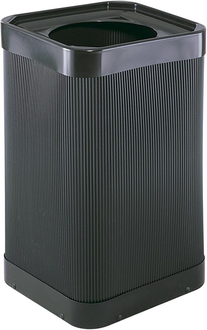 Safco At-Your-Disposal Trash Can, 38 Gallon Modern Plastic Garbage Can for Offices, Break Rooms, Indoor Use, Black