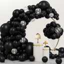 2 x JOYIN 150 Pcs Black Balloons, Different Sizes 18 12 10 5 Inch Black Latex Balloon Arch Kit with Instruction for Birthday Party Graduation Wedding Holiday Decoration