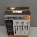 XMCOSY+ Solar Lights Outdoor 10/25 LM LED with 2 Lighting Modes, Solar Garden Lights Glass and Metal, IP65 Waterproof Solar Powered for Yard Pathway Walkway Driveway Patio (6 Pack, Warm White) (Bronze)