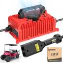 10L0L 18 AMP 36 Volt Golf Cart Battery Charger Compatible with EZGO TXT D Style Plug Portable Golf Cart Charger IP67 for Lead Acid Lithium AGM/Gel Battery