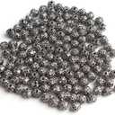 50Pcs/Lot 4 6 8 10Mm Gold Color Rhinestone Rondelles Crystal Bead Loose Spacer Beads For Diy Jewelry Making Accessories Supplies - (Color: Style 5 / Size: 8Mm)