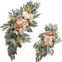 Nude Flowers Artificial Wedding Arch Flowers Swag Set of 2 for DIY Champagne Wedding Welcome Ceremony Sign Backdrop Sweetheart Table Chair Home Decoration