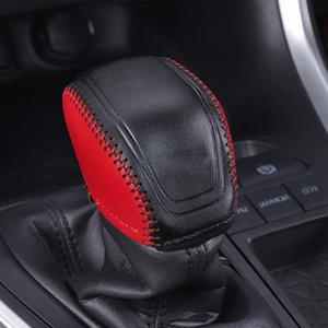 Rifoda for Toyota RAV4 Interior Center armrest Box Cover Decoration for 2019 2020 2021 Toyota RAV4 Leather Materials Scratch and wear Resistant Accessories(Black Leather red Leather)
