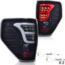 CHEDA LED Tail Lights Assembly Rear Parking Lamps Compatible with Ford F150 2009-2014 BL3Z13405B BL3Z13404B BL3Z13405AA BL3Z13404AA Smoky Lens(w/White Light Bar&Wire Harness) Pilotos Traseros Conjunto