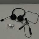 USB Headset with Microphone for PC, Computer Headset with Mic, Wired Headset with USB-A & Type-C, Mute, In-Line Controls Call Center Headphone for Work PC Laptop Office Phone Meeting Zoom Skype