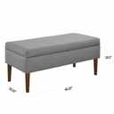 Ball & Cast Storage Ottoman Benches, 50", Grey & Walnut