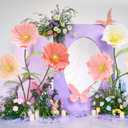 LuoluoHouse Giant Flowers for Decoration Wedding Reception Essential Decoration 5.58Ft Tall Artificial Silk Flower Party Banquet Background Decor Home Decor(Champagne|Pink|Blush Paper)