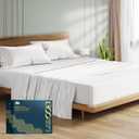 Mayfair Linen 100% Egyptian Cotton Sheets King Size - 1500 Thread Count King Size Sheets Set Egyptian Cotton, 4 PC Luxury Bedsheet (White), Soft, Cooling, 17" Deep Pocket Sateen Weave Bedsheet Set