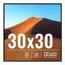 LaVie Home 30x30 Black Picture Frame, 30x30 Wall Display, Modern Style, Horizontal Orientation for Special Occasions