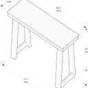 Plank+Beam Solid Wood Console Table, 36 Inch, Sofa Table, Narrow Entryway Table for Hallway, Behind The Couch, Living Room, Foyer, Easy Assembly, Walnut